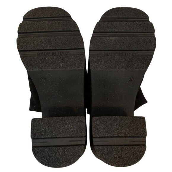 l'intervalle Jourdan Black Lycra Heels Sandals Womens 38/7.5-8 Black Y2K Italy - Picture 6 of 10